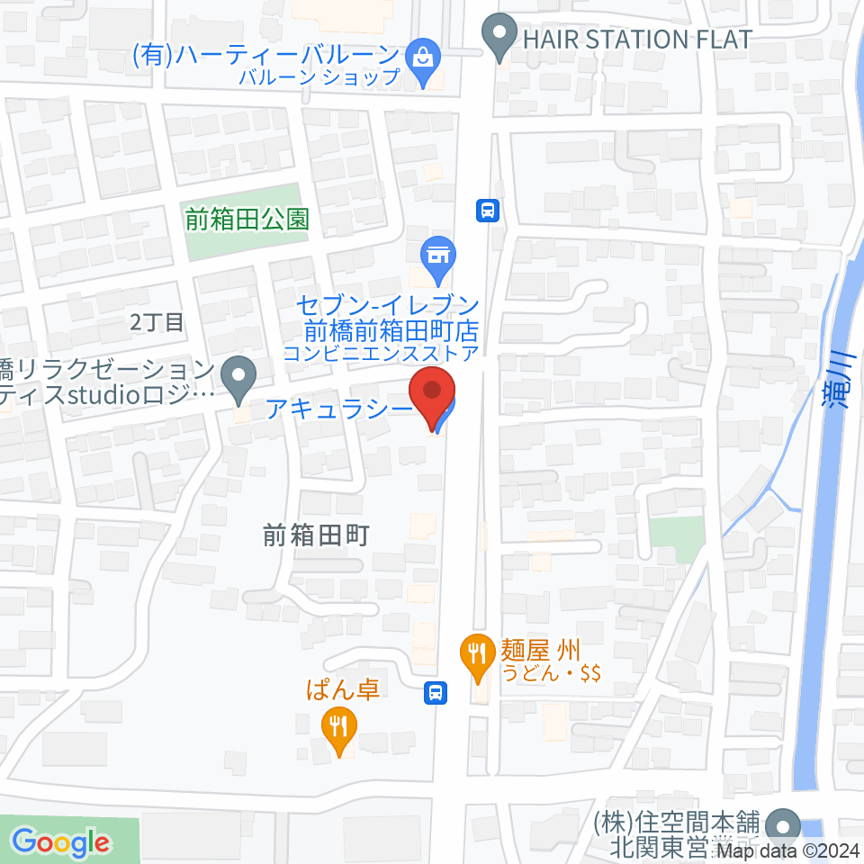 前橋アキュラシー周辺のホテル一覧地図