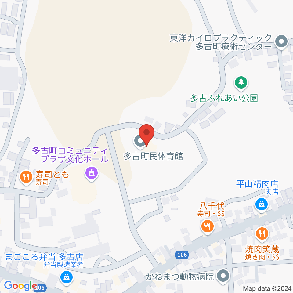 多古町民体育館周辺のホテル一覧地図