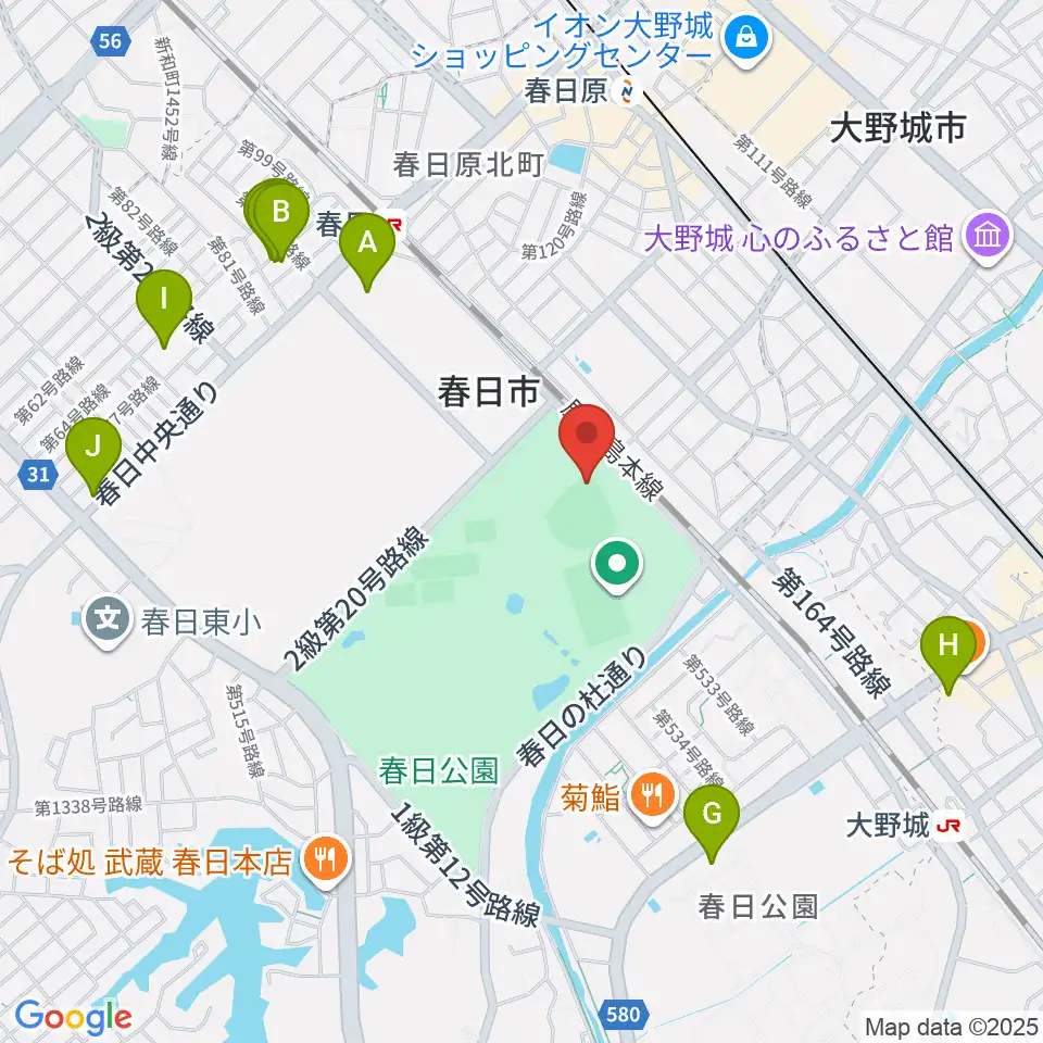 オクゼン不動産ベースボールスタジアム周辺のホテル一覧地図