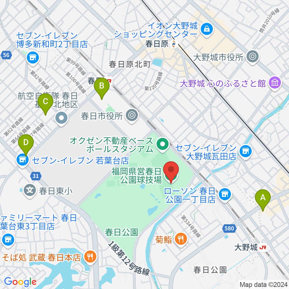 オクゼン不動産フットボールスタジアム周辺のホテル一覧地図