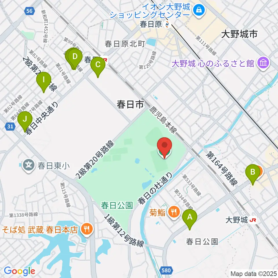 オクゼン不動産フットボールスタジアム周辺のホテル一覧地図