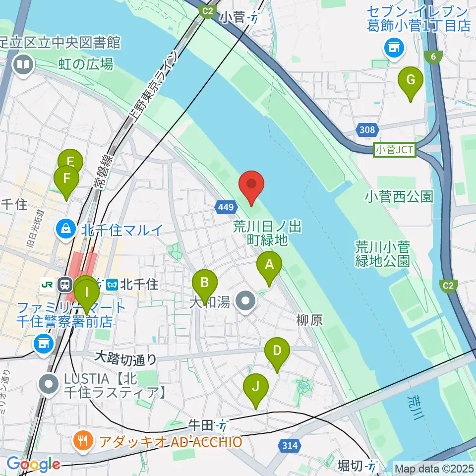 日の出町緑地球技場周辺のホテル一覧地図