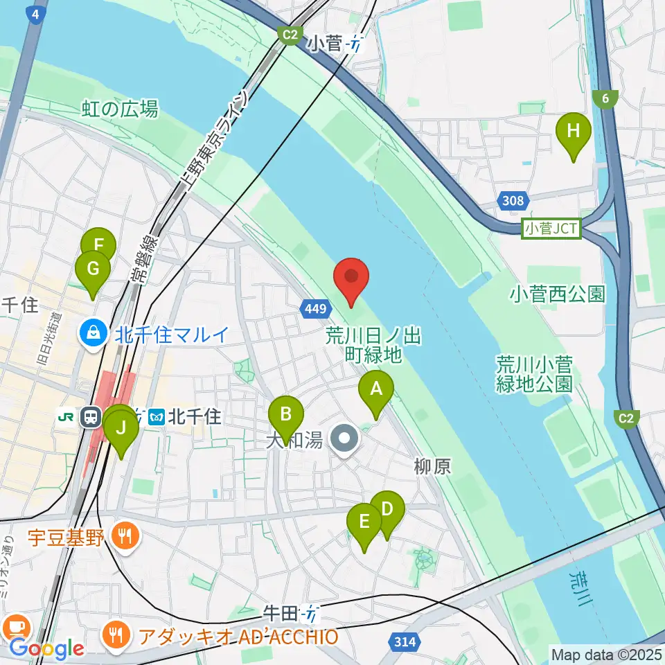日の出町緑地球技場周辺のホテル一覧地図
