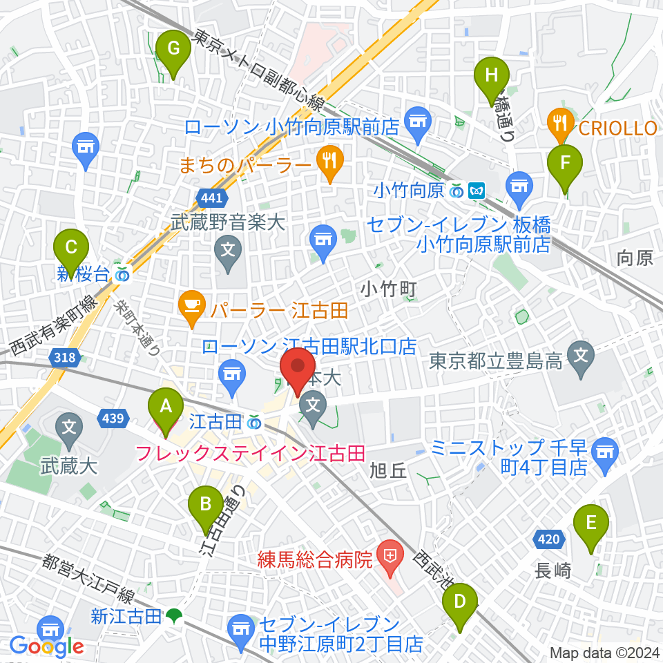 スタジオダスティミラー周辺のホテル一覧地図