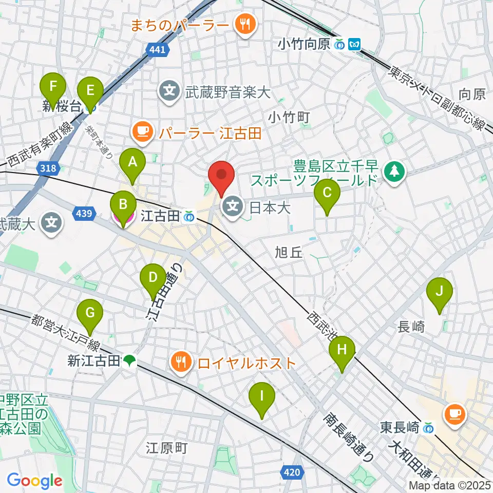 スタジオダスティミラー周辺のホテル一覧地図