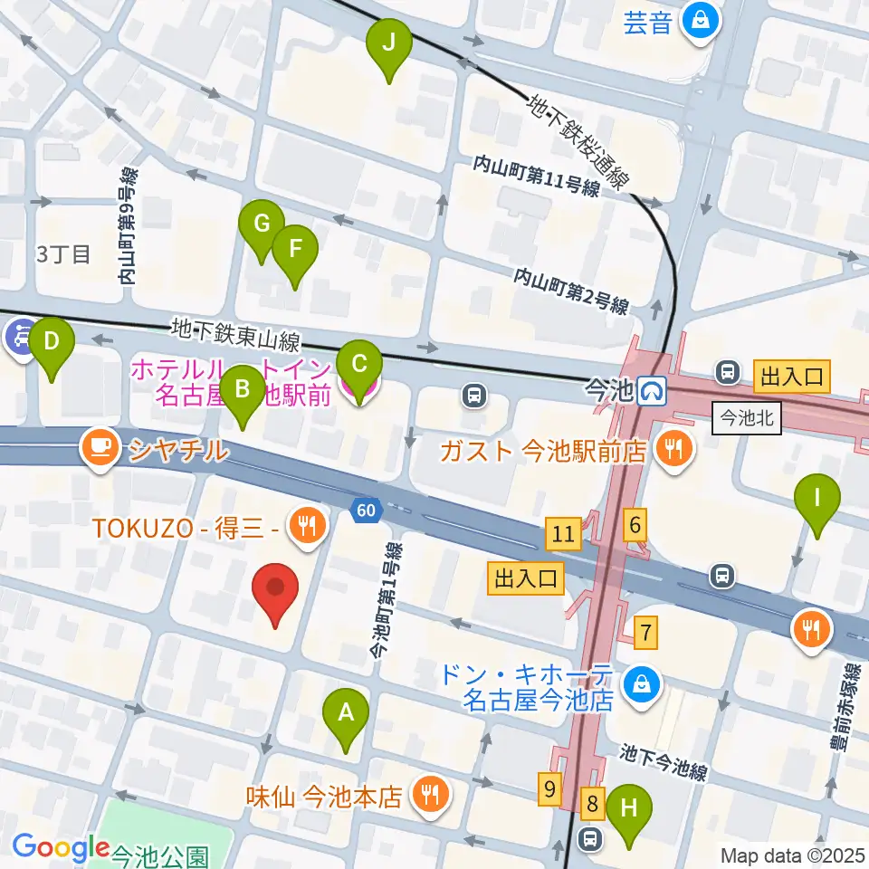 ナゴヤキネマ・ノイ周辺のホテル一覧地図