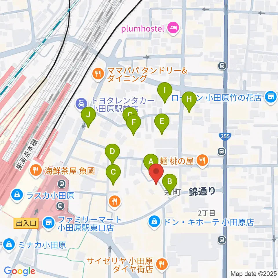 小田原シネマ館周辺のホテル一覧地図