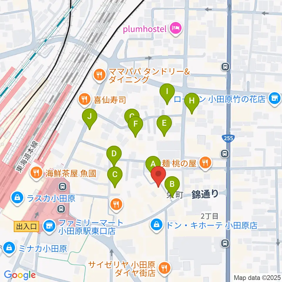 小田原シネマ館周辺のホテル一覧地図