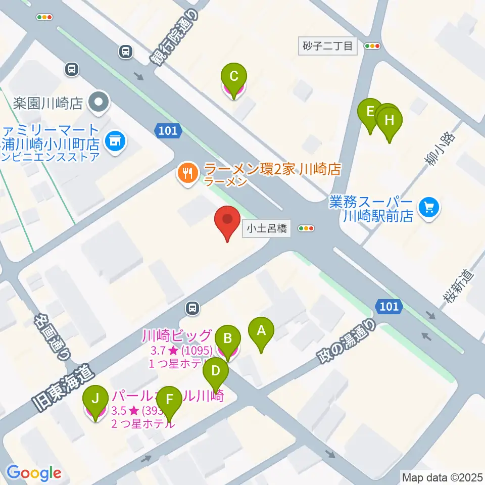 サウンドスタジオ八泉周辺のホテル一覧地図