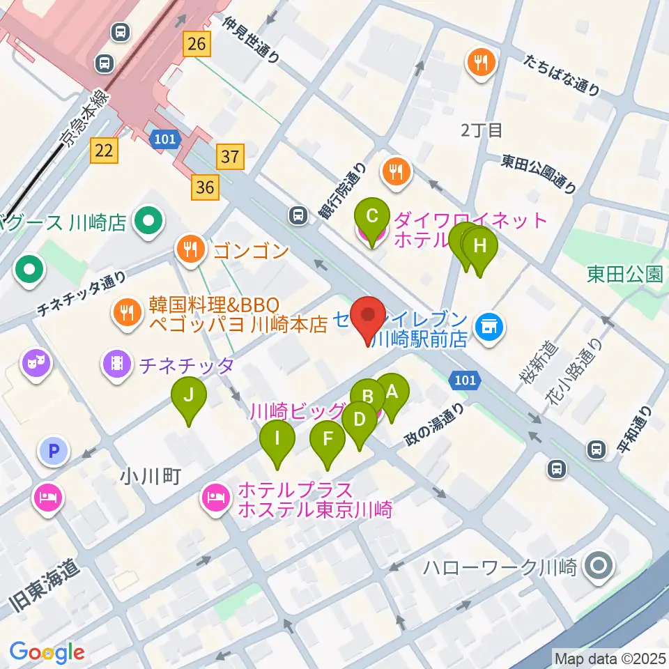 サウンドスタジオ八泉周辺のホテル一覧地図