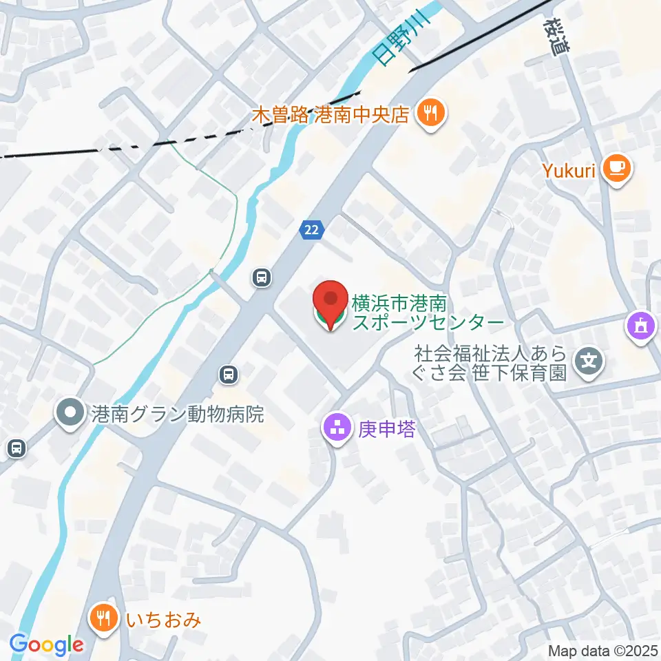 横浜市港南スポーツセンター周辺のホテル一覧地図