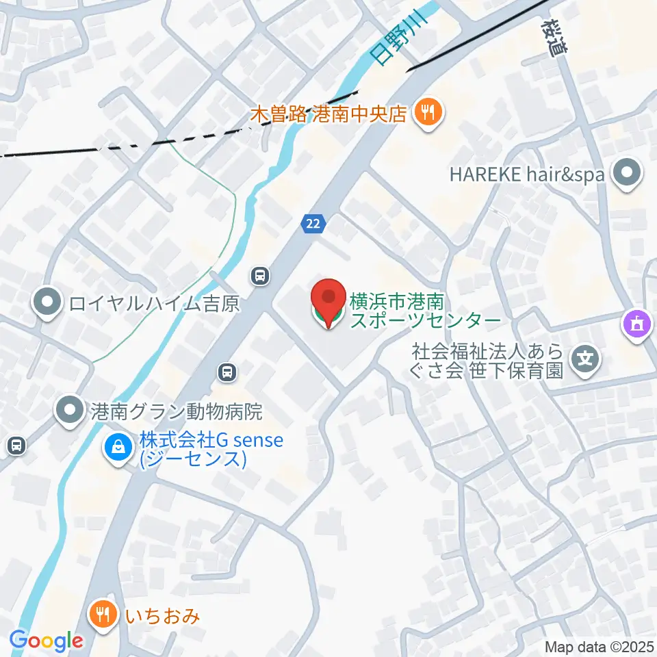 横浜市港南スポーツセンター周辺のホテル一覧地図