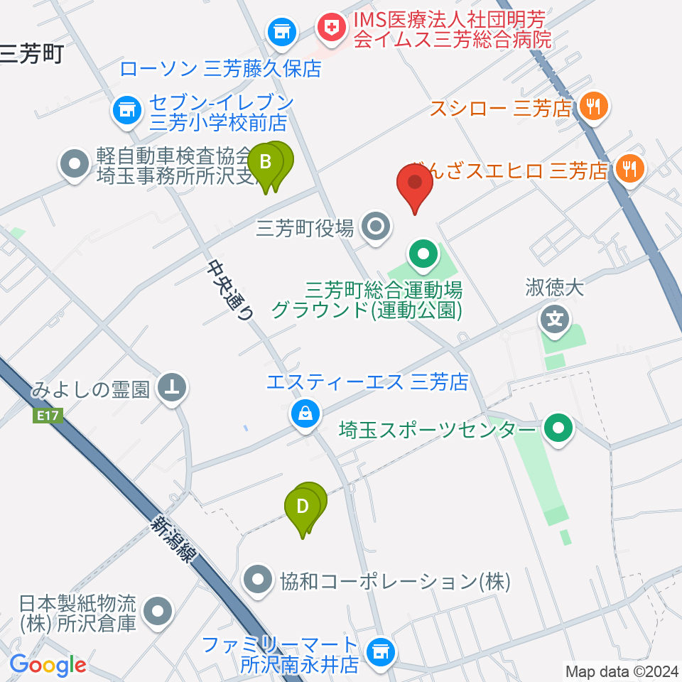 三芳町総合体育館みよしアリーナ周辺のホテル一覧地図