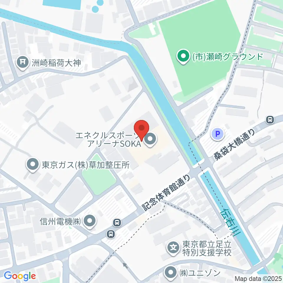 エネクルスポーツアリーナSOKA周辺のホテル一覧地図