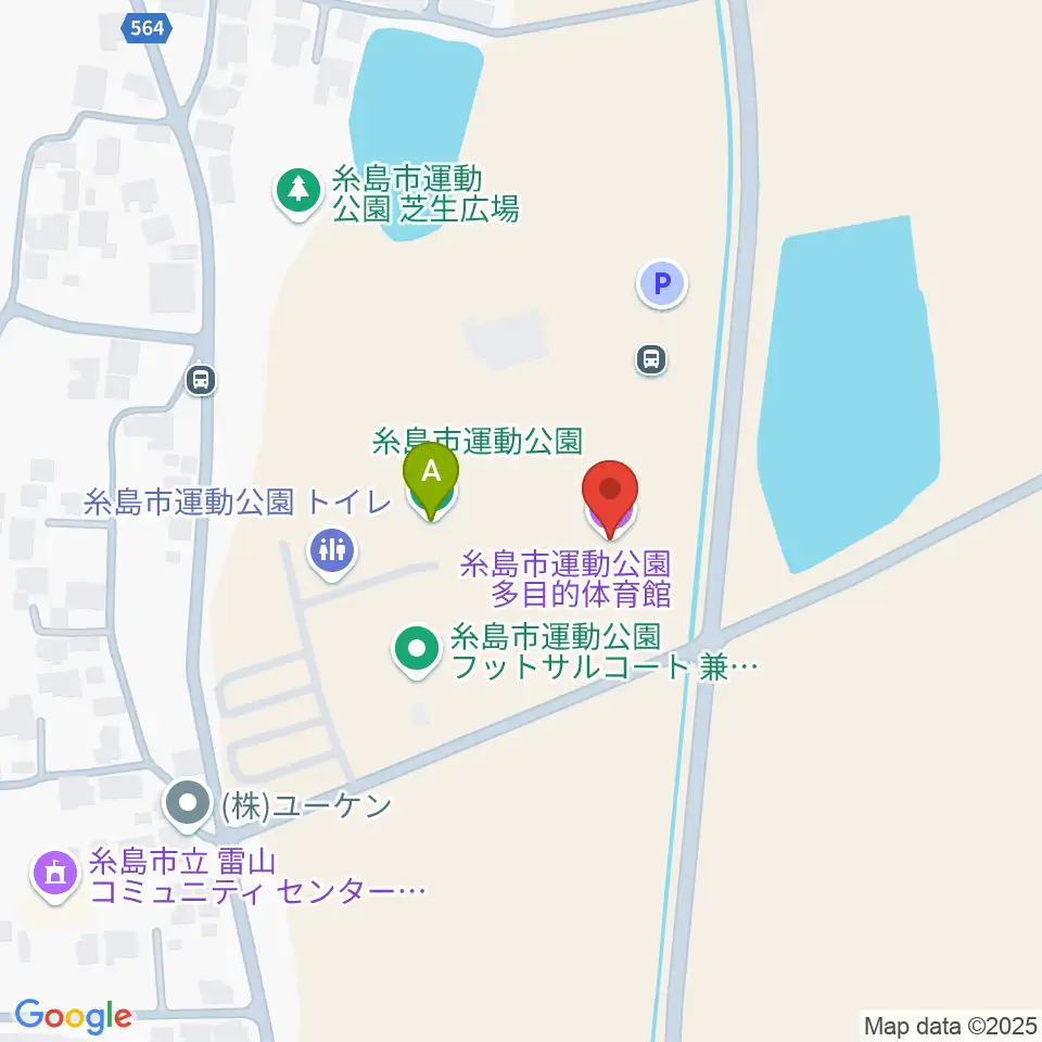 糸島市運動公園多目的体育館周辺のホテル一覧地図