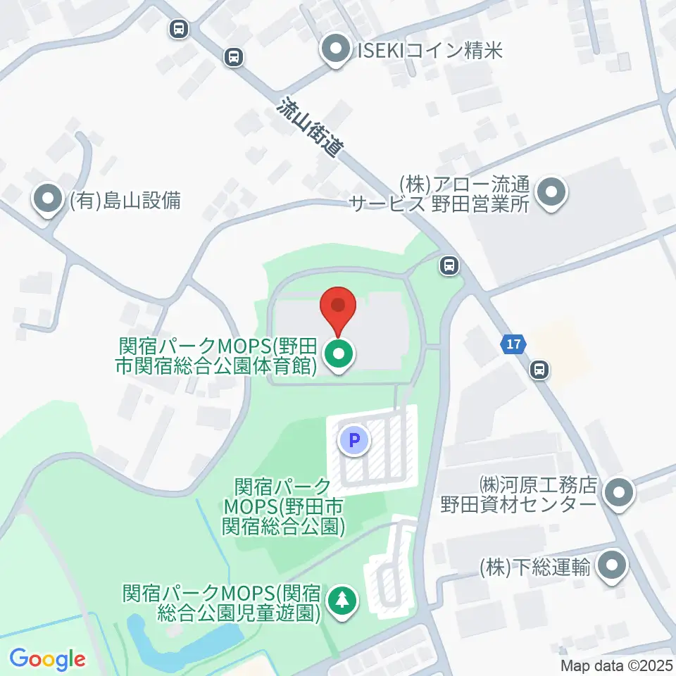 関宿パークMOPS体育館周辺のホテル一覧地図