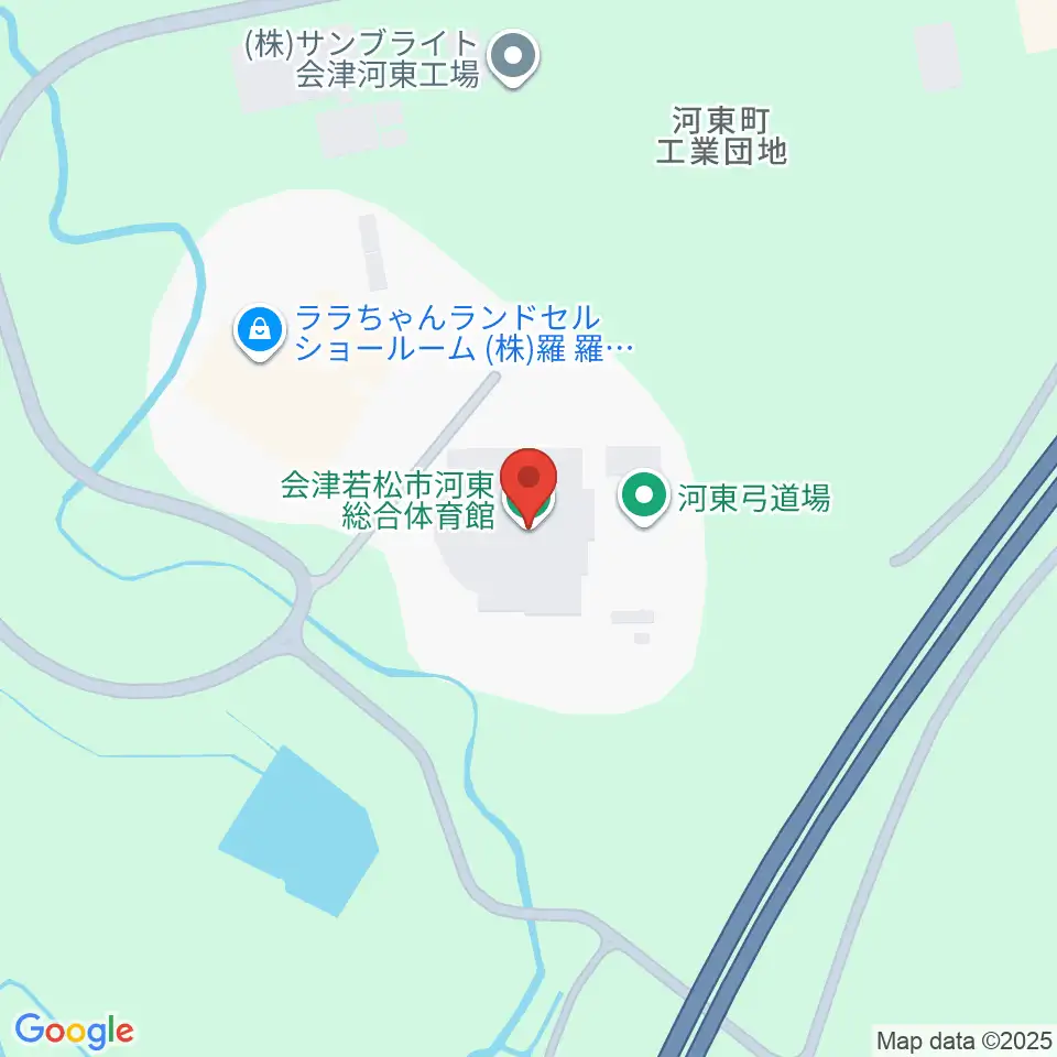 会津若松市河東総合体育館周辺のホテル一覧地図