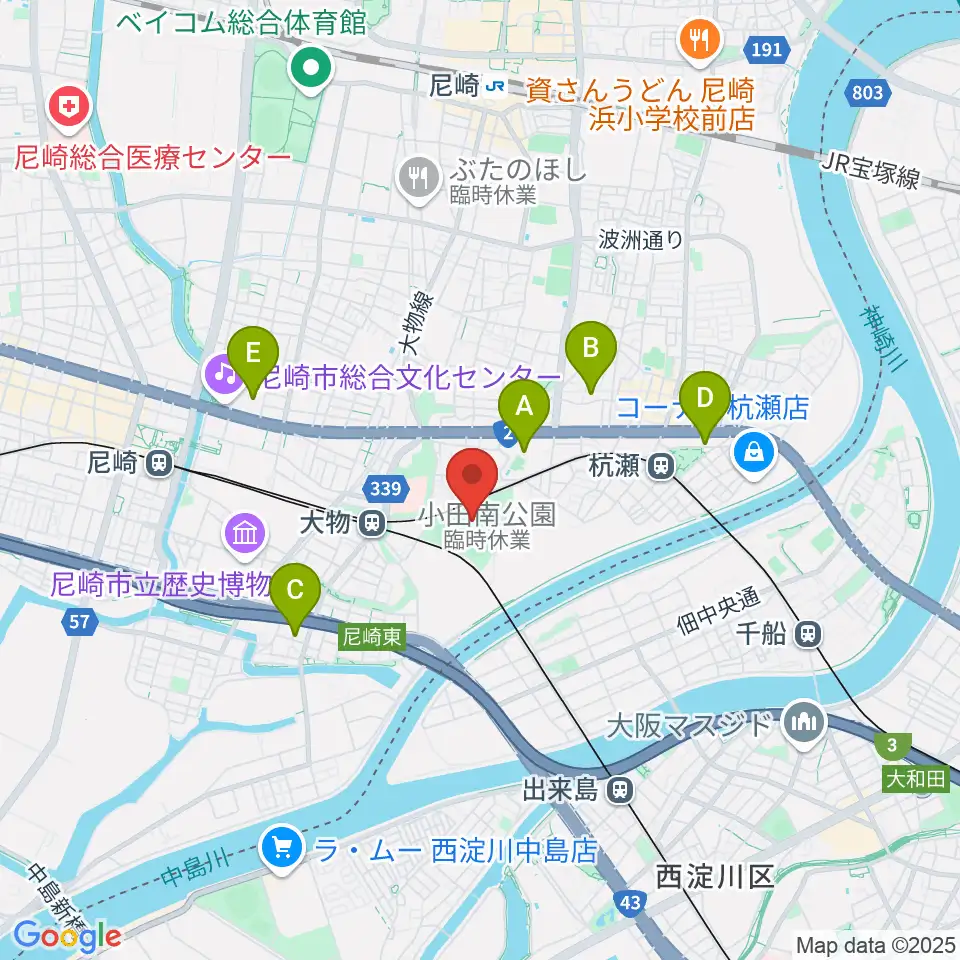 小田南公園野球場周辺のホテル一覧地図