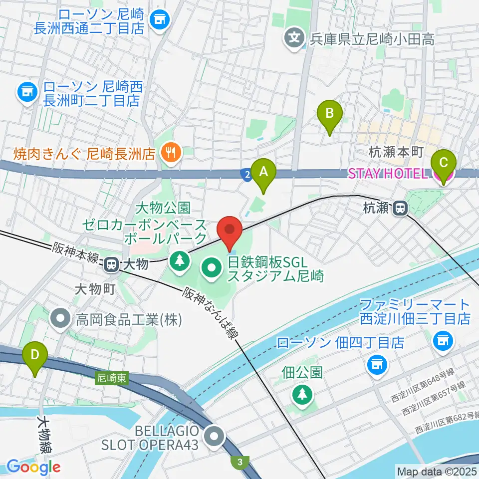 小田南公園軟式野球場周辺のホテル一覧地図