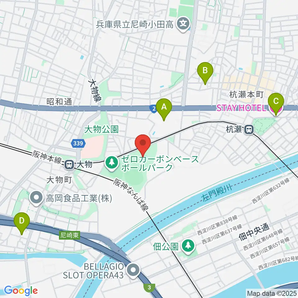 小田南公園軟式野球場周辺のホテル一覧地図