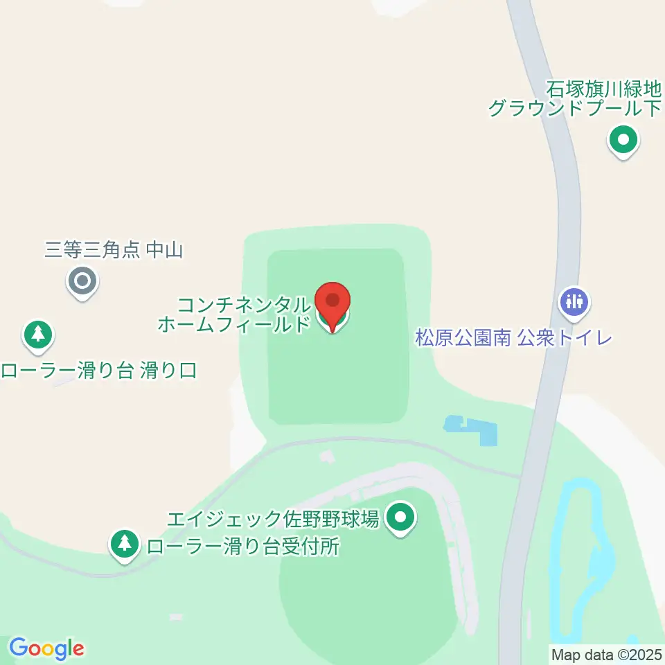 コンチネンタルホームフィールド周辺のホテル一覧地図