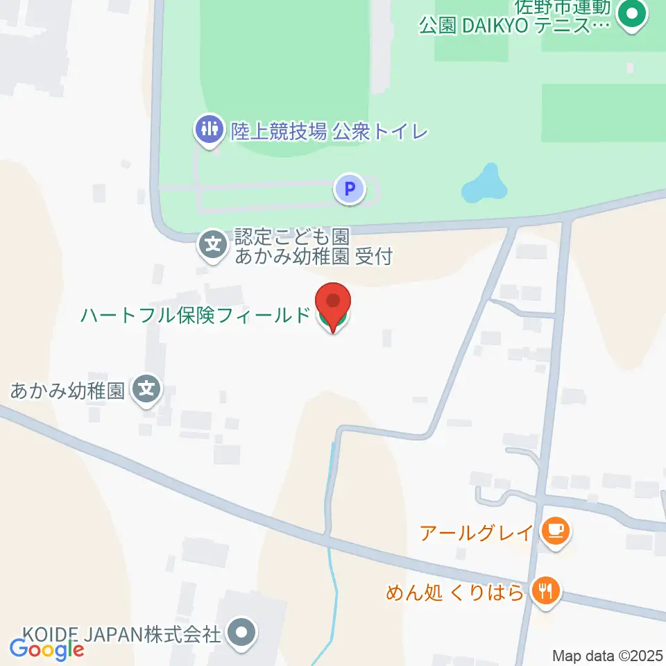 ハートフル保険フィールド周辺のホテル一覧地図