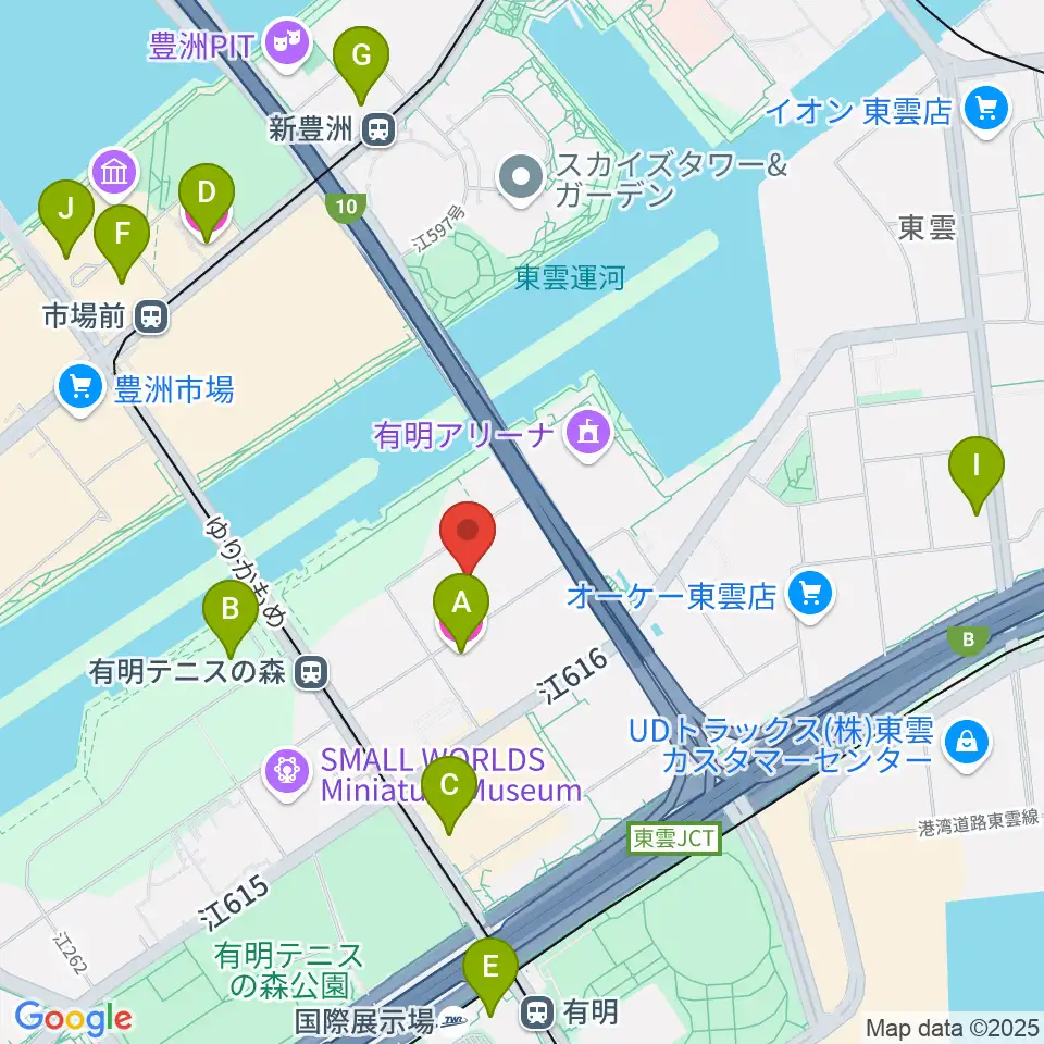 有明GYM-EX周辺のホテル一覧地図