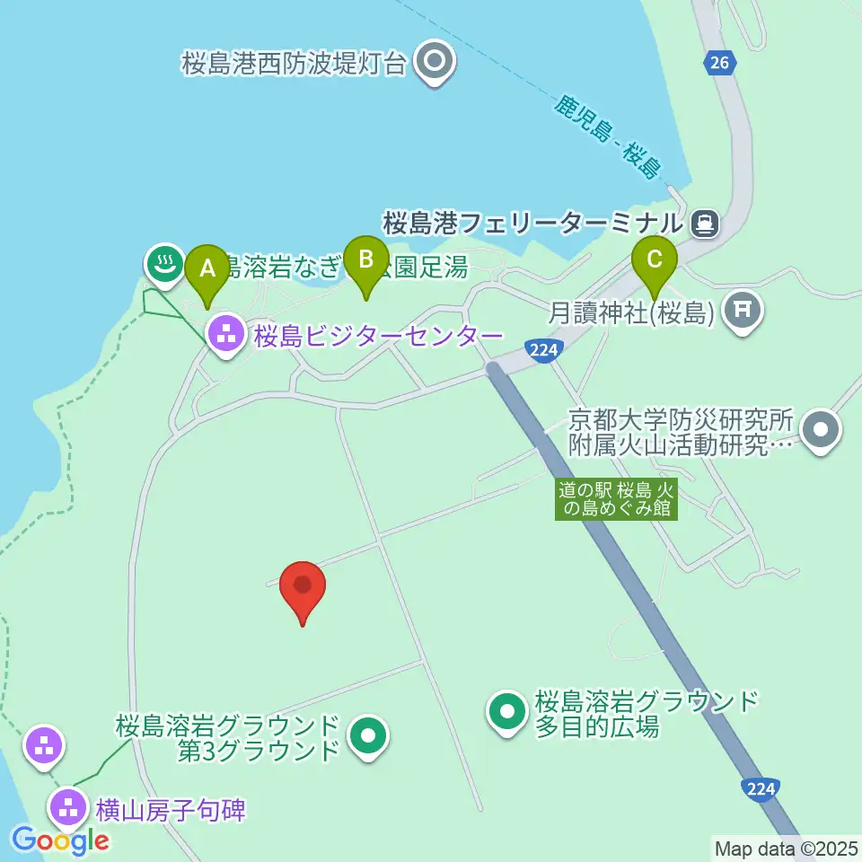 南栄リース桜島グラウンド周辺のホテル一覧地図