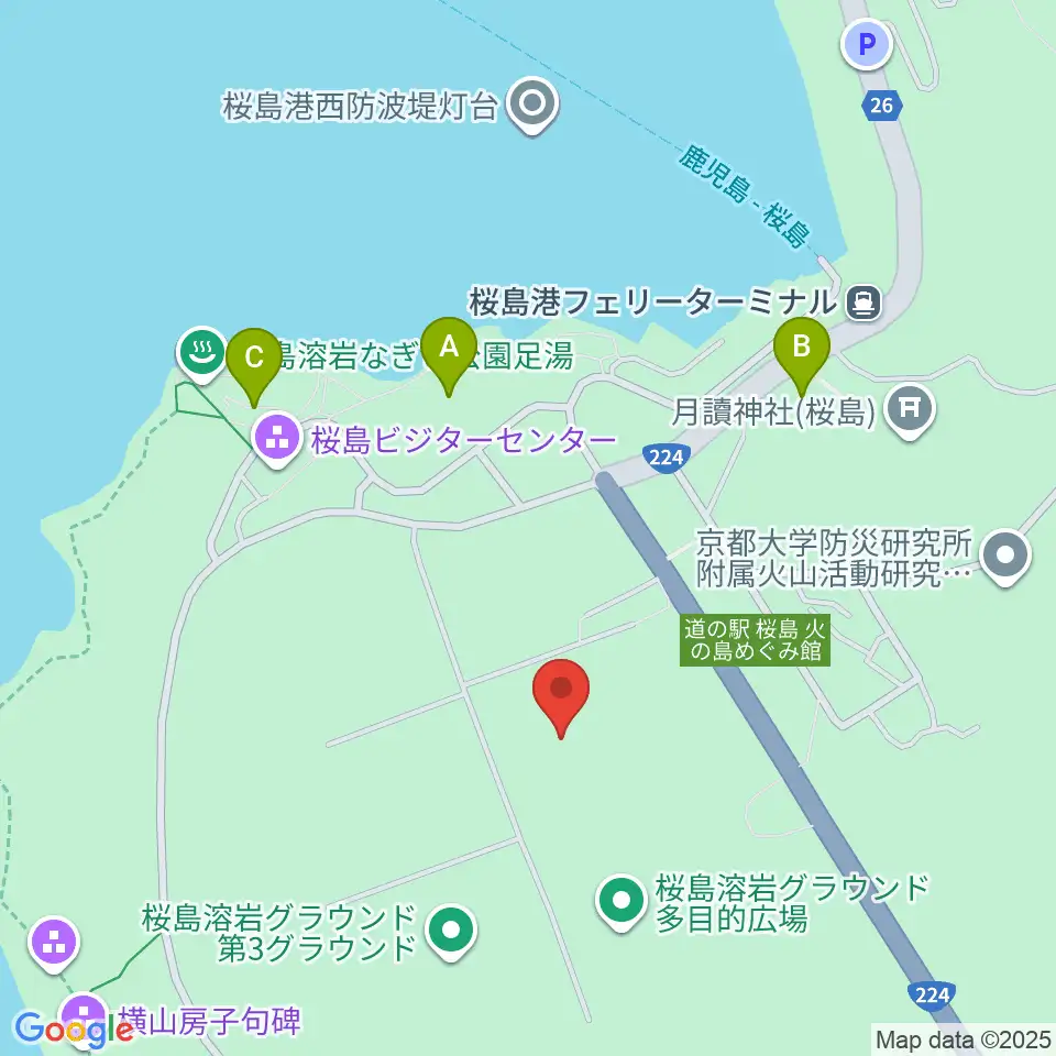 南栄リース桜島アリーナ周辺のホテル一覧地図