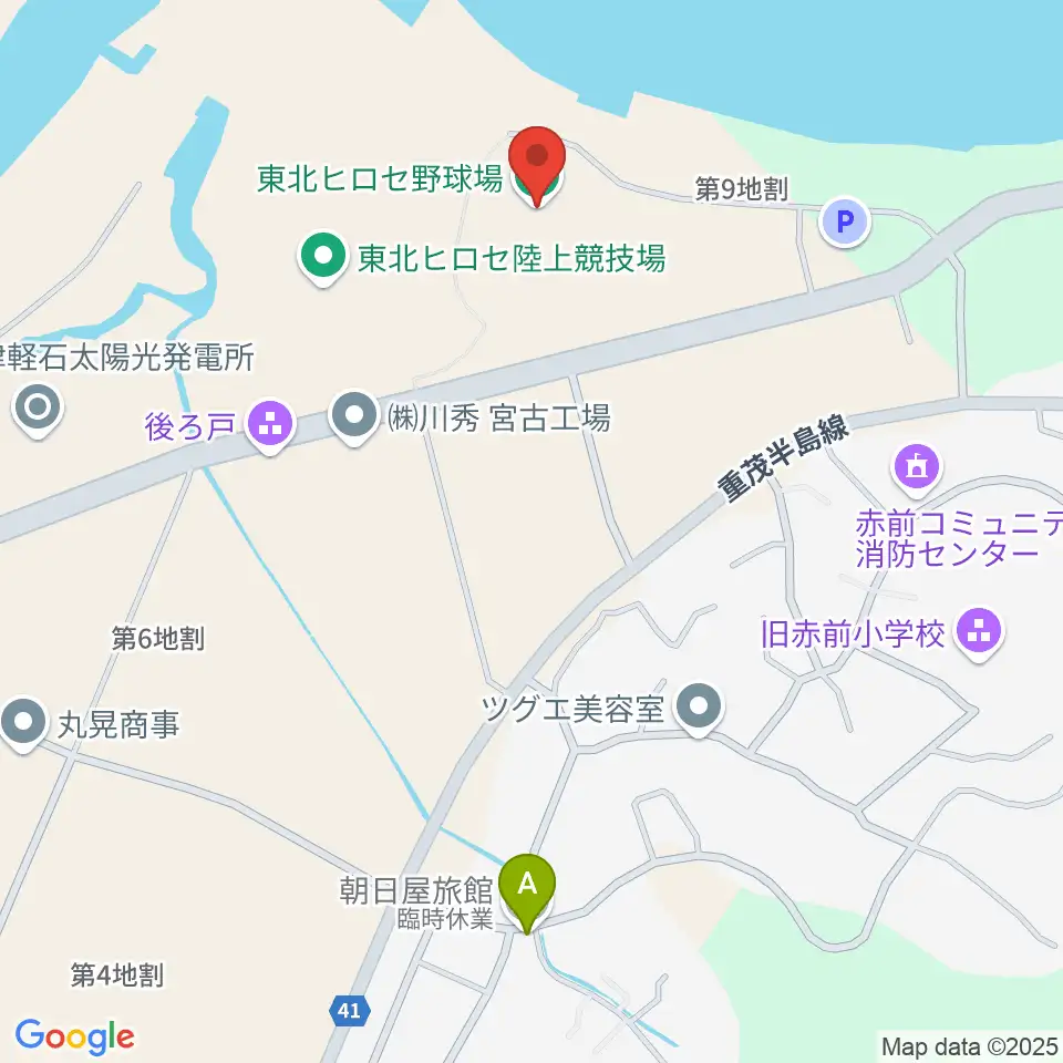 東北ヒロセ野球場周辺のホテル一覧地図