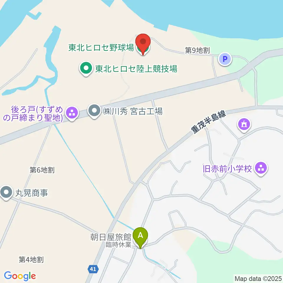 東北ヒロセ野球場周辺のホテル一覧地図