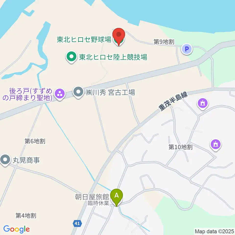 東北ヒロセ野球場周辺のホテル一覧地図