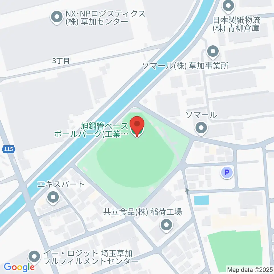 旭鋼管ベースボールパーク周辺のホテル一覧地図