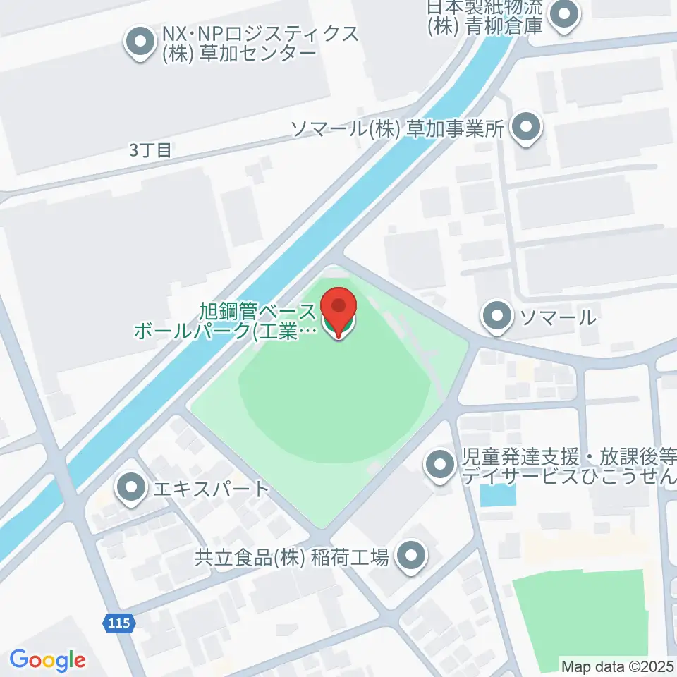旭鋼管ベースボールパーク周辺のホテル一覧地図