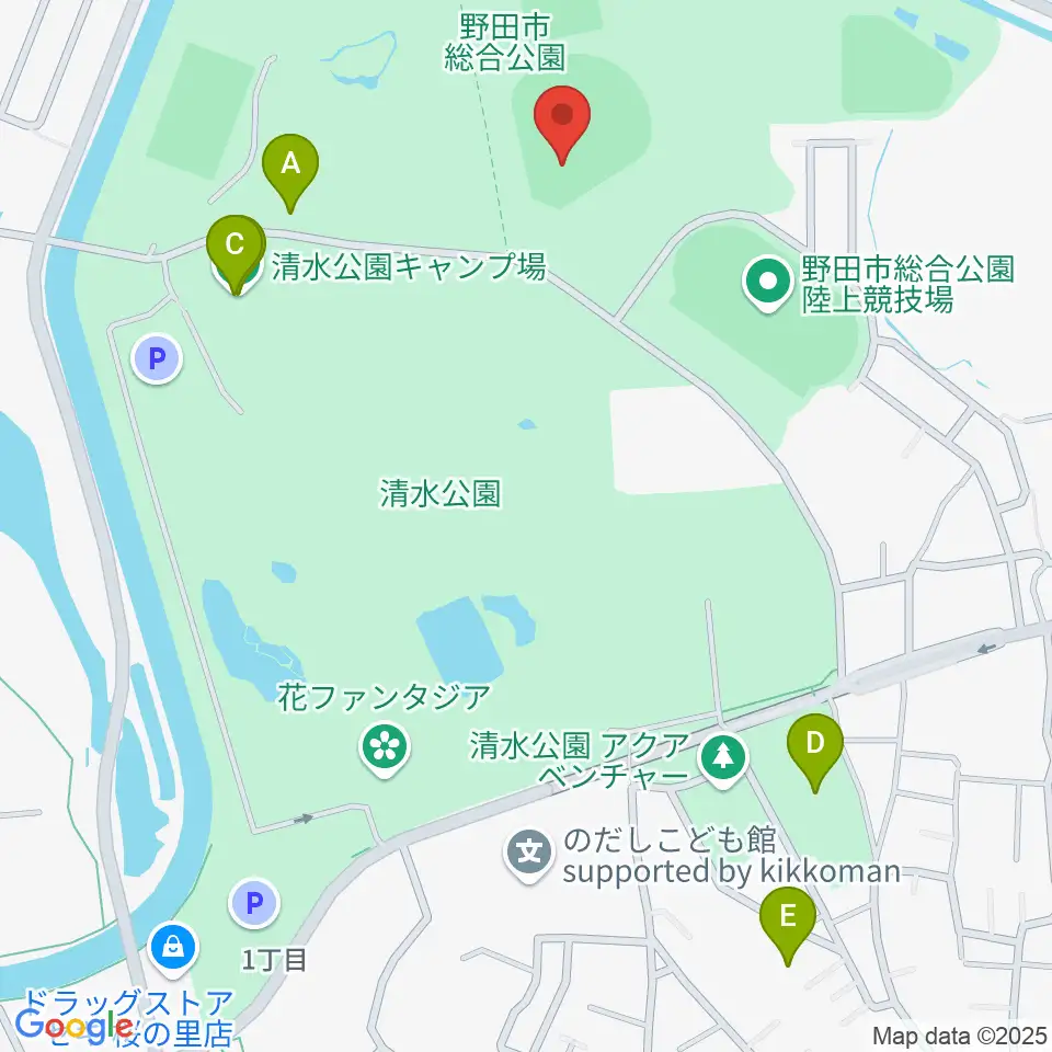 SAN-POWスタジアム野田周辺のホテル一覧地図