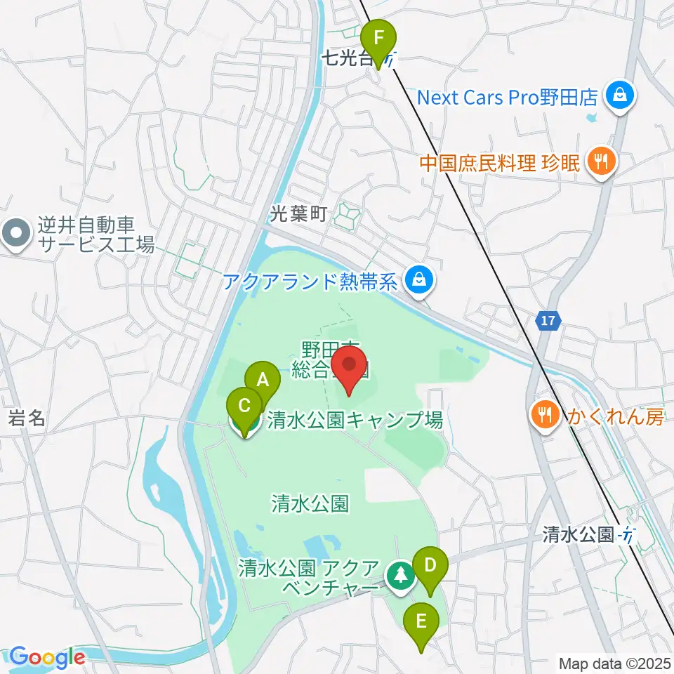 SAN-POWスタジアム野田周辺のホテル一覧地図