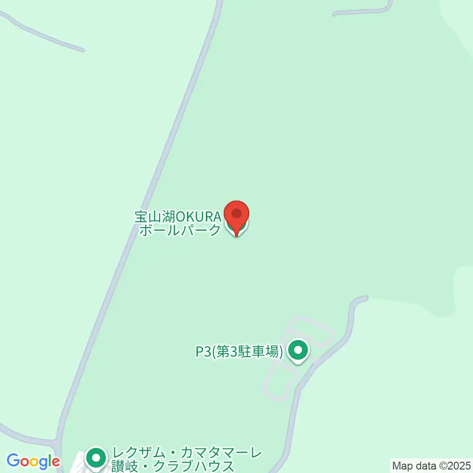 宝山湖OKURAボールパーク周辺のホテル一覧地図