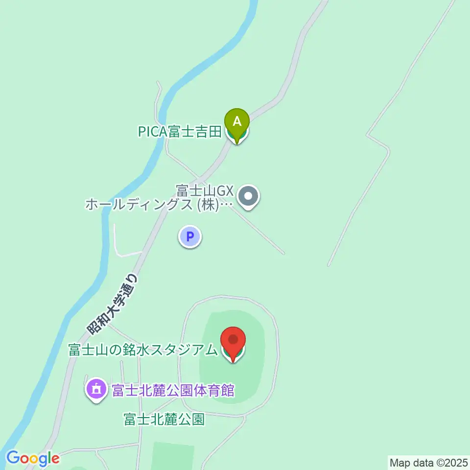 富士山の銘水スタジアム周辺のホテル一覧地図