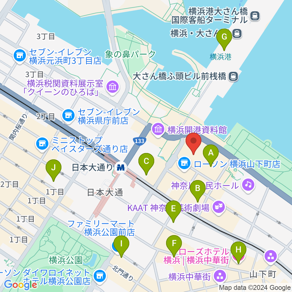 シルク博物館周辺のホテル一覧地図