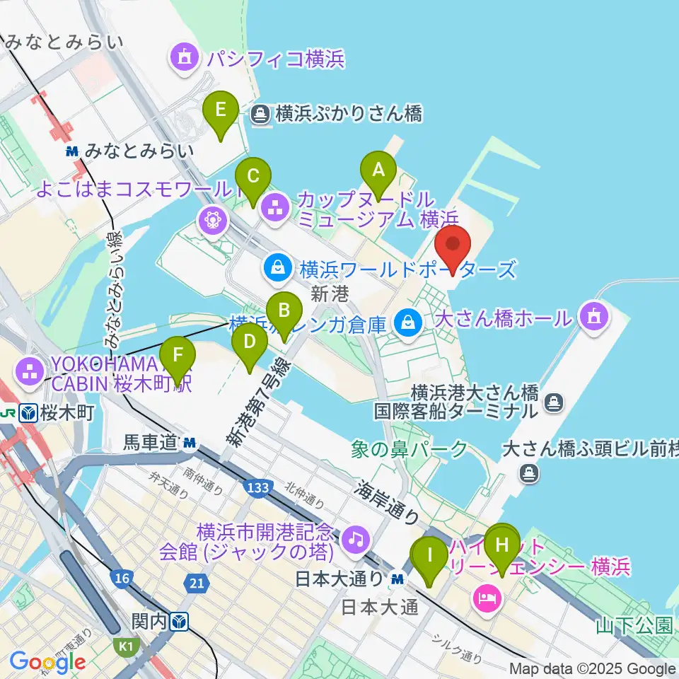 海上保安資料館横浜館周辺のホテル一覧地図