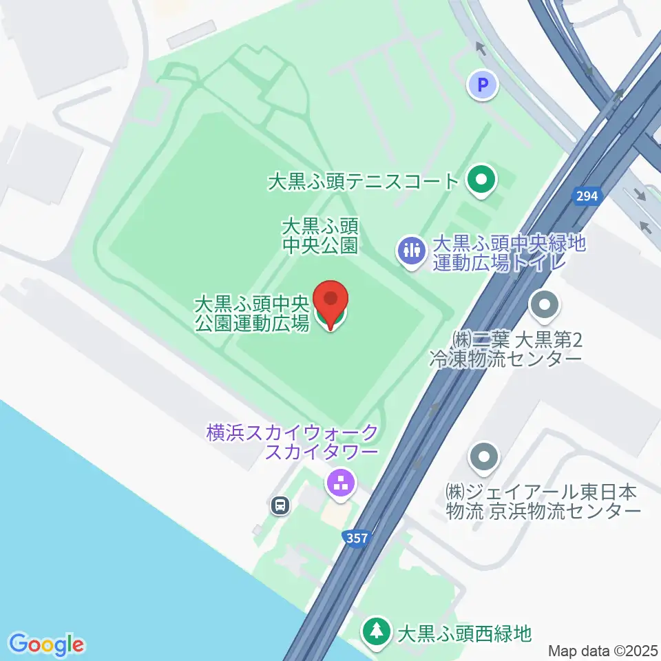大黒ふ頭中央公園運動広場周辺のホテル一覧地図