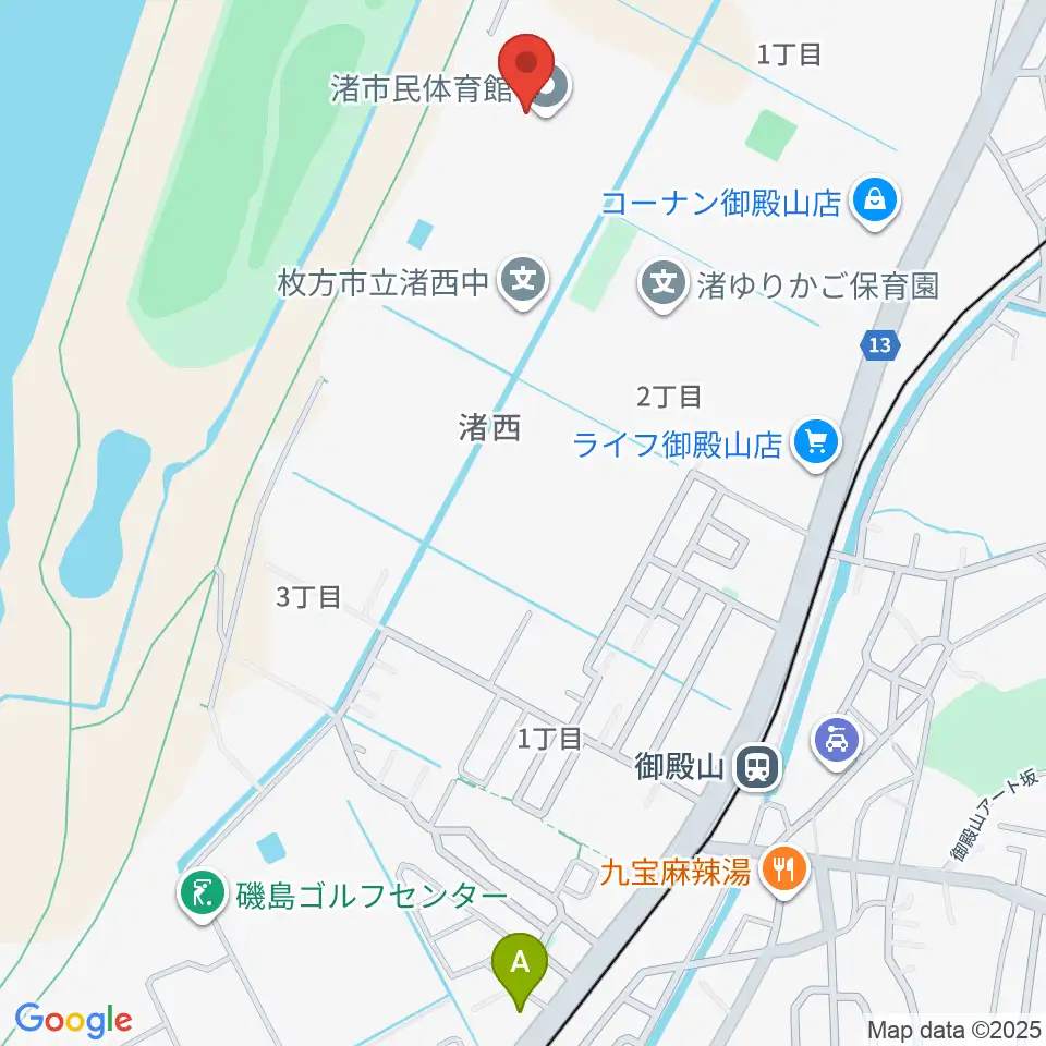 昌栄工務店ひらかた渚体育館周辺のホテル一覧地図