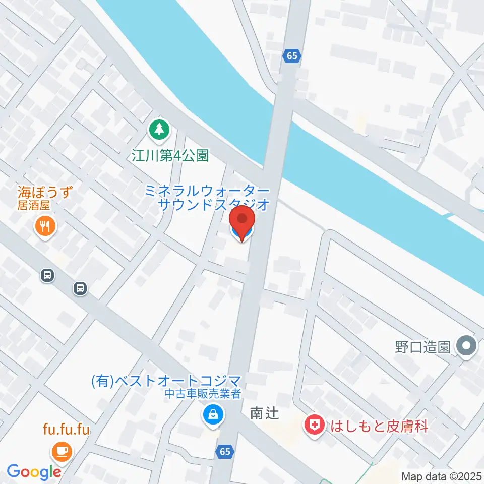 ミネラルウォーターサウンドスタジオ周辺のホテル一覧地図