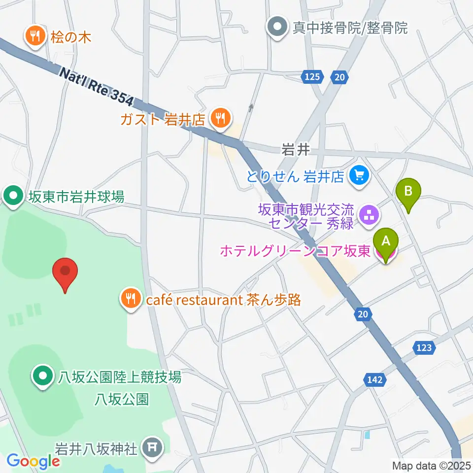 坂東市LIXIL総合体育館周辺のホテル一覧地図