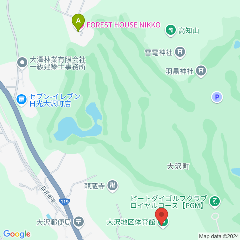 サンコー体育館周辺のホテル一覧地図