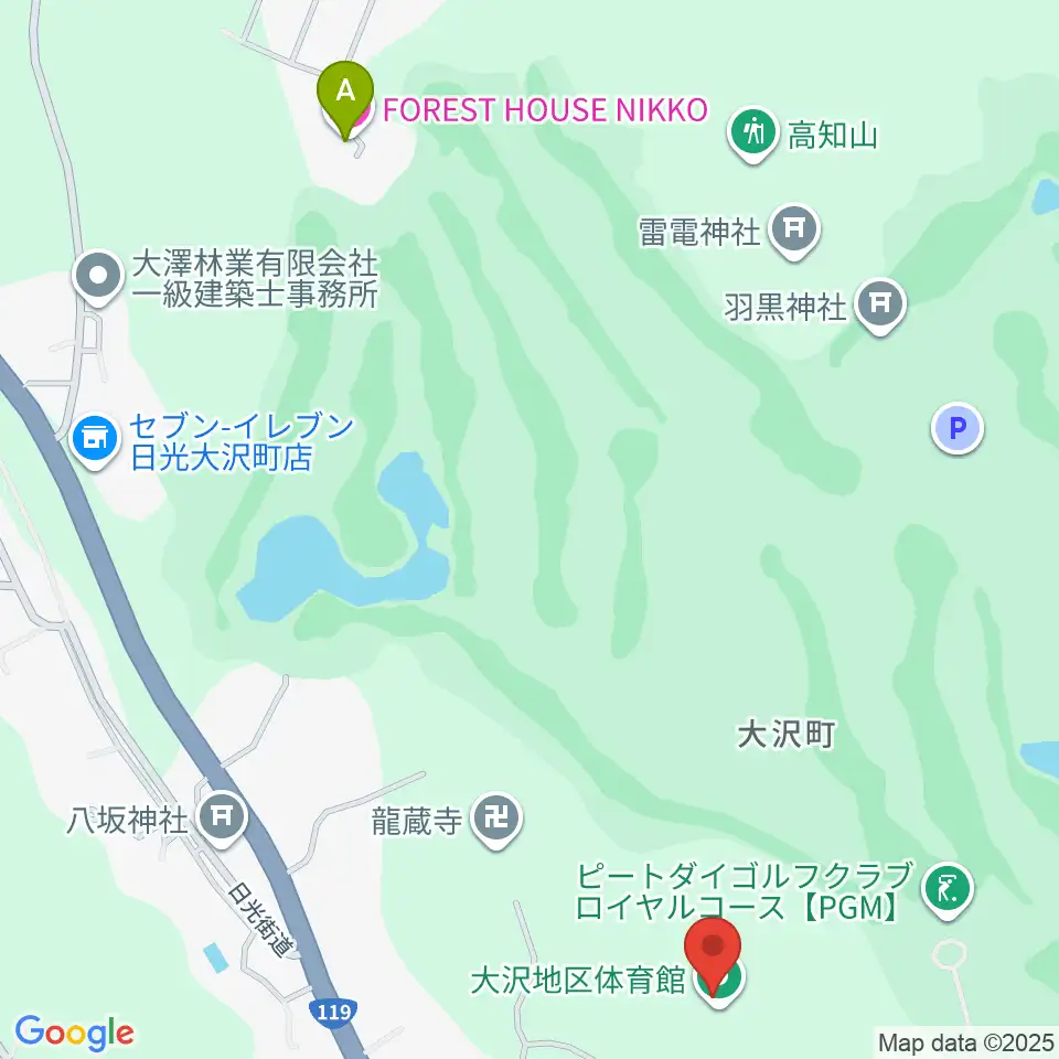 サンコー体育館周辺のホテル一覧地図