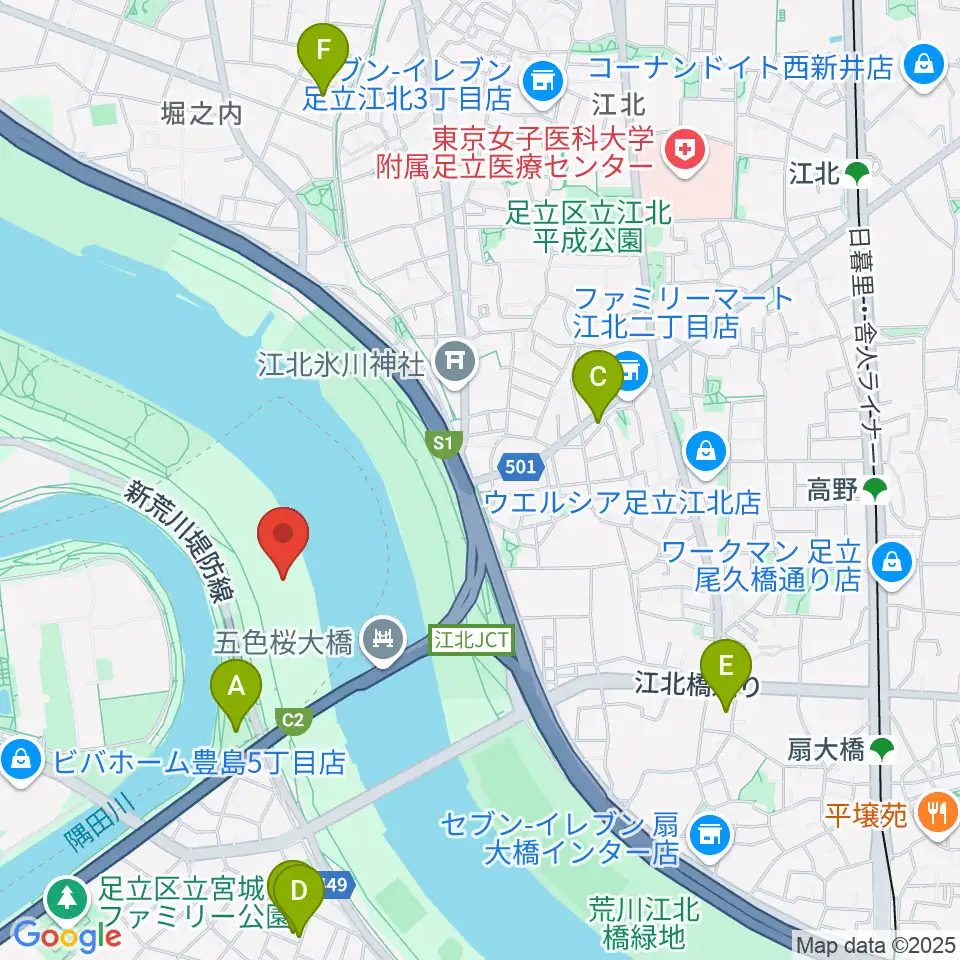 豊島五丁目グリーンスポーツ広場陸上競技場周辺のホテル一覧地図