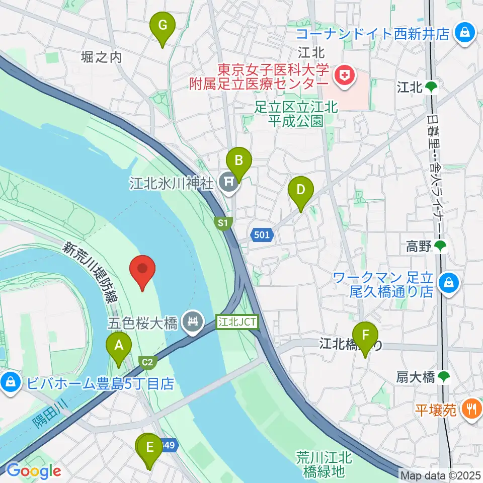 豊島五丁目グリーンスポーツ広場陸上競技場周辺のホテル一覧地図