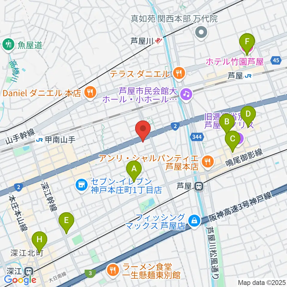 ビートショップ周辺のホテル一覧地図