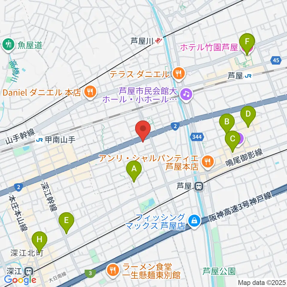 ビートショップ周辺のホテル一覧地図